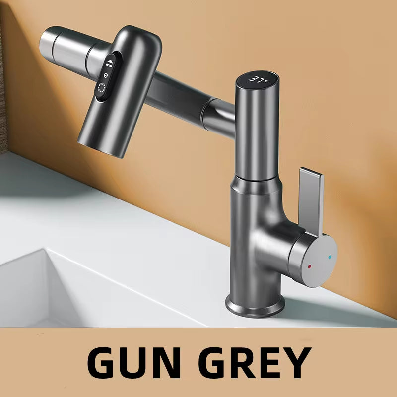 Digital Display LED Basin Faucet 360 Rotation