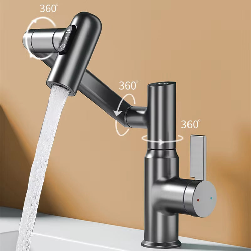 Digital Display LED Basin Faucet 360 Rotation