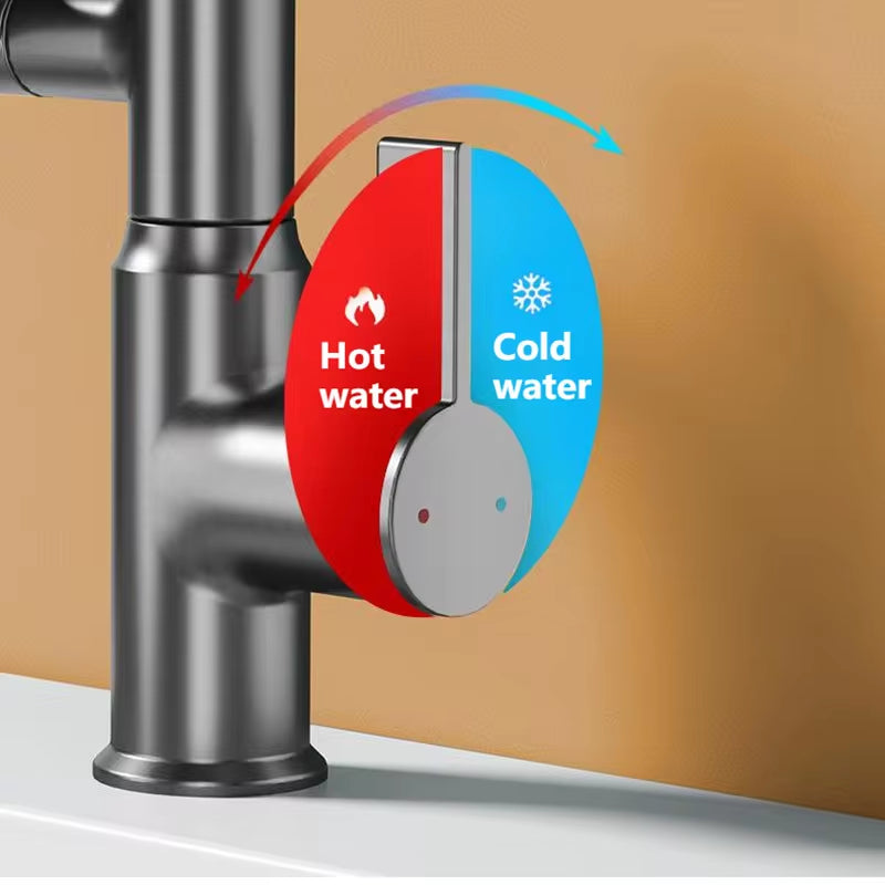 Digital Display LED Basin Faucet 360 Rotation